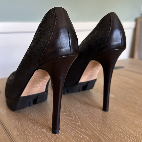 Donald J Pliner Endiva Italy 8.5 lug sole pointed toe leather high heel pumps - Picture 6 of 12